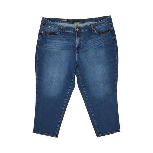 Jeans Straight By Talbots In Blue Denim, Size:22