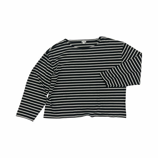 Top Ls By J. Crew In Black & White, Size:2X