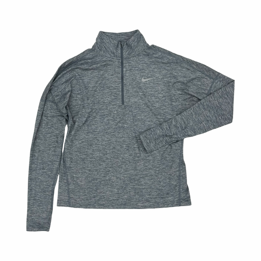 Athletic Top Ls Collar By Nike In Blue, Size:M