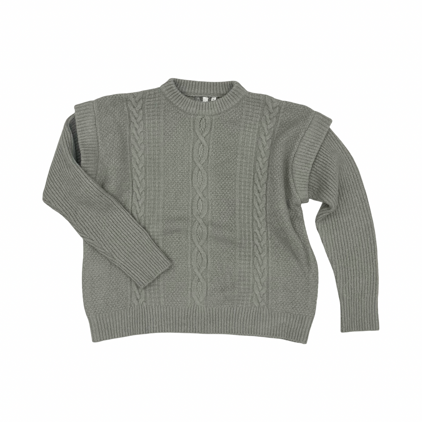 Sweater By Elan In Grey, Size:Xl