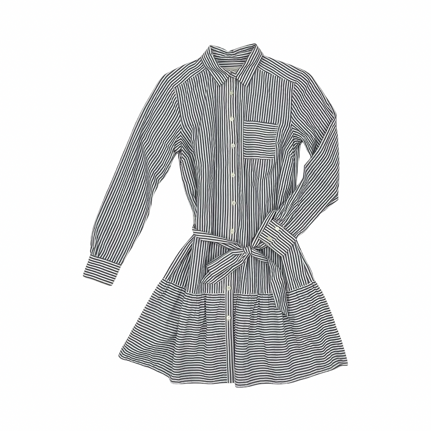 Dress Casual Short By Loft In Blue & Cream, Size:Xs