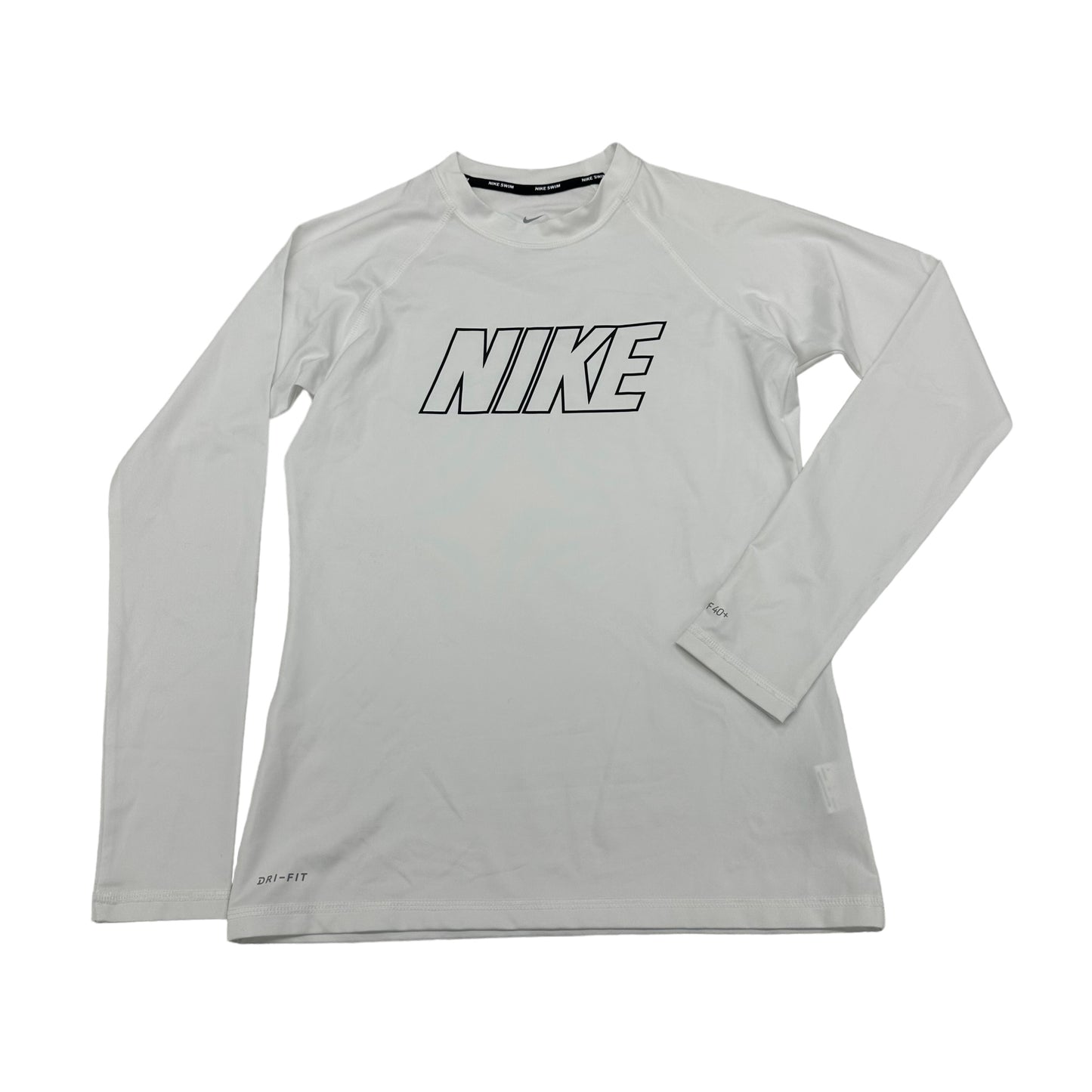 Athletic Top Long Sleeve Collar By Nike Apparel  Size: S