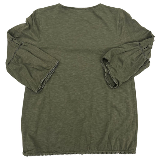 Mary Louise Sage Green Long Sleeve Button-Up Top